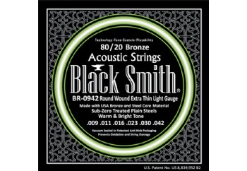 Black Smith BR-0942 Extra Thin Light - Akustik Gitar Teli 009