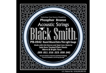 Black Smith PB-0942 Extra Thin Light - Akustik Gitar Teli 009