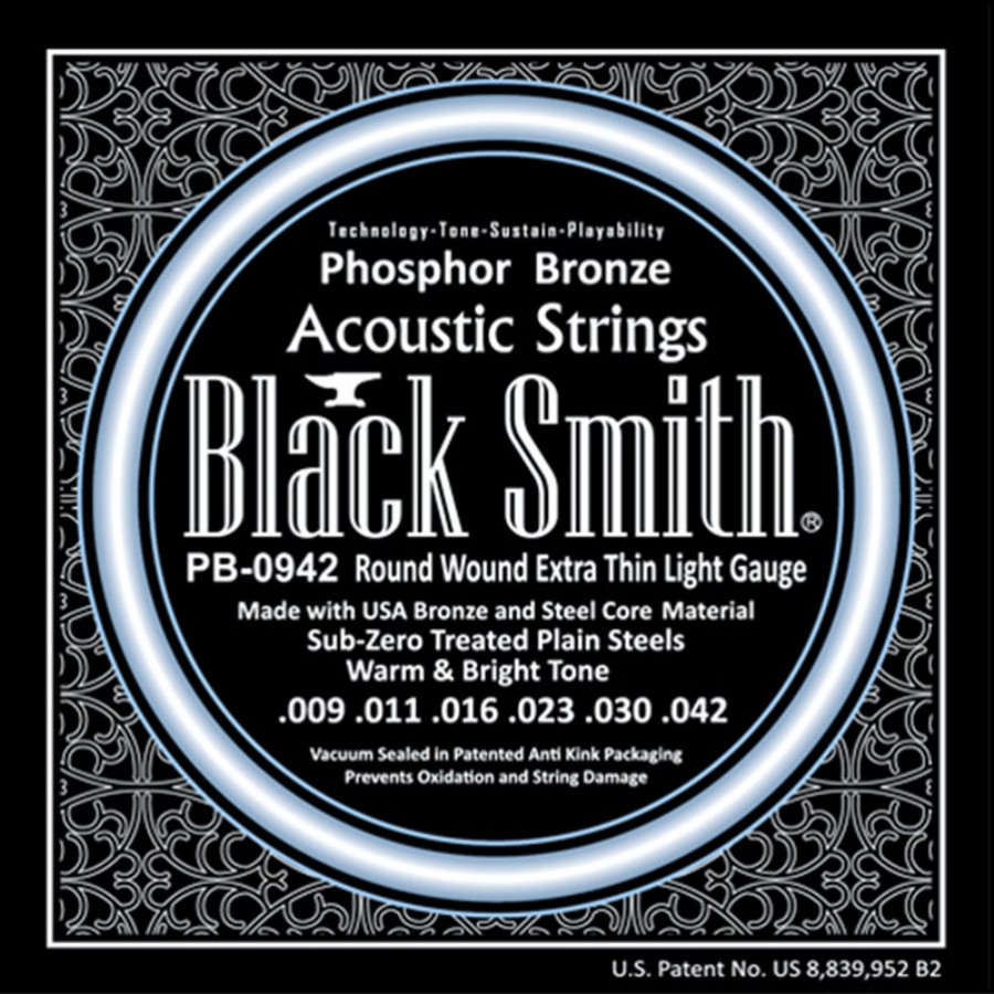 Black Smith PB-0942 Extra Thin Light Akustik Gitar Teli 009