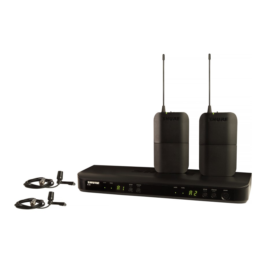 Shure BLX188/CVL Dual Channel Lavalier Wireless System Telsiz Mikrofon Sistemi (Wireless-Kablosuz)