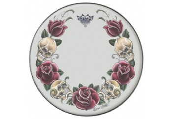 Remo Tattoo Skyn Suede Bass Drum 20 inch - Rock and Roses - Bas Davul Derisi