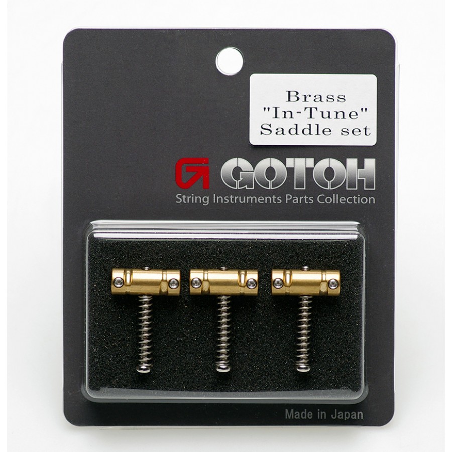 Gotoh In-Tune-BS Solid Brass Telecaster Saddle Set