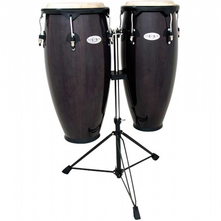 Toca Percussion 2300TB Synergy Series Conga Set with Stand Transparent Black Tumba Set
