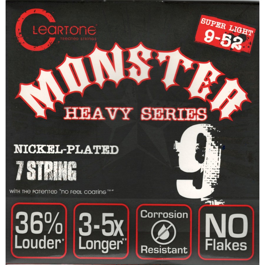 Cleartone Monster Heavy Series .009-.052 Super Light 7 Strings Elektro Gitar Teli