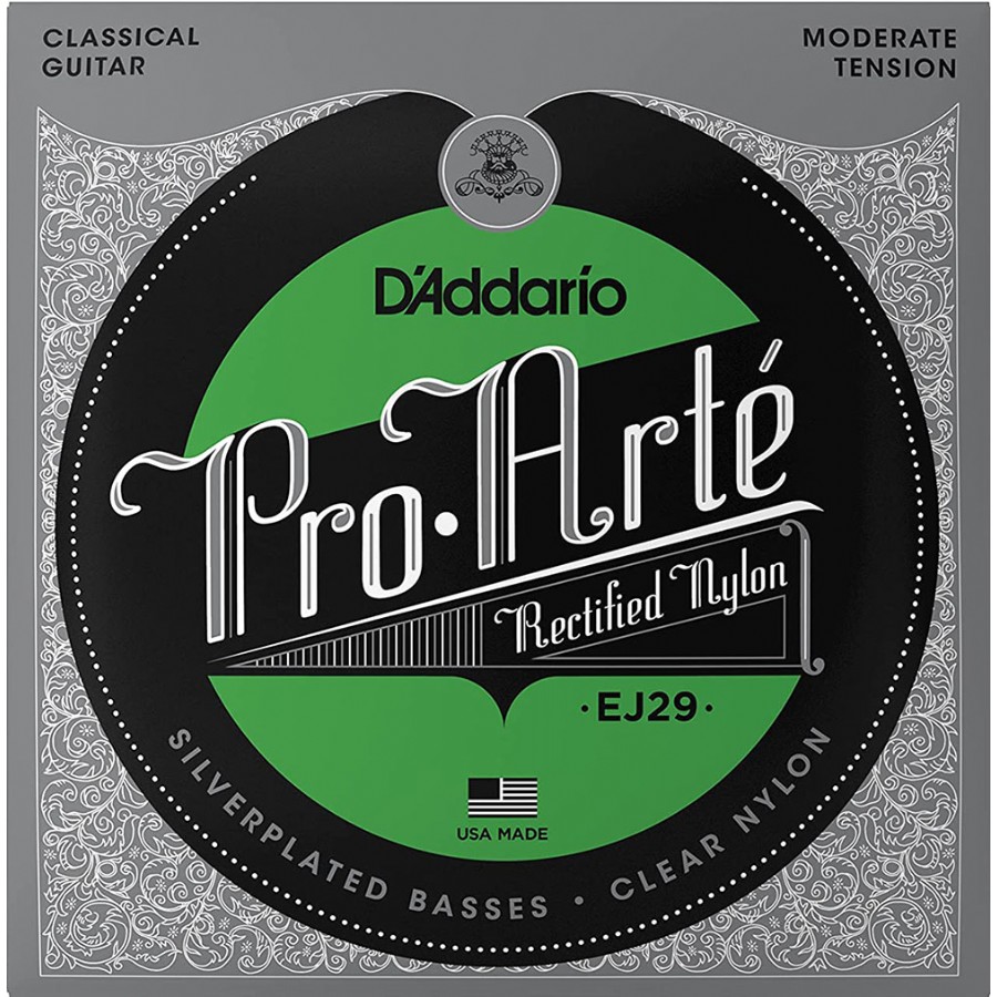 D'Addario EJ29 Pro-Arté Rectified Trebles, Moderate Tension Takım Tel Klasik Gitar Teli
