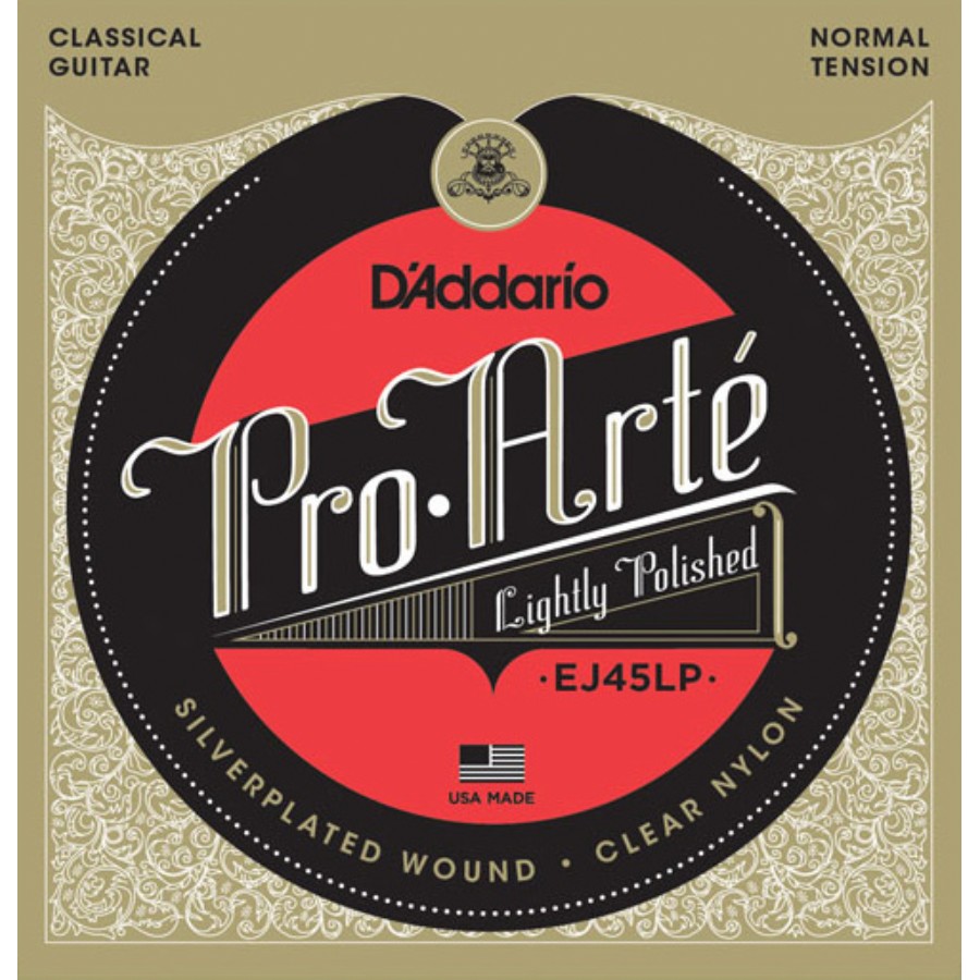 D'Addario EJ45LP Pro-Arté Lightly Polished Composite, Normal Tension Takım Tel Klasik Gitar Teli (Normal Tension)