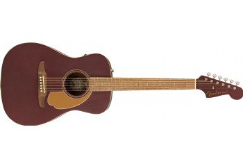Fender Malibu Player Burgundy Satin - Walnut - Elektro Akustik Gitar