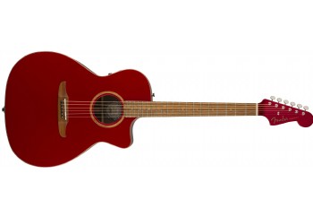 Fender Newporter Classic Hot Rod Red Metallic - Pau Ferro - Elektro Akustik Gitar