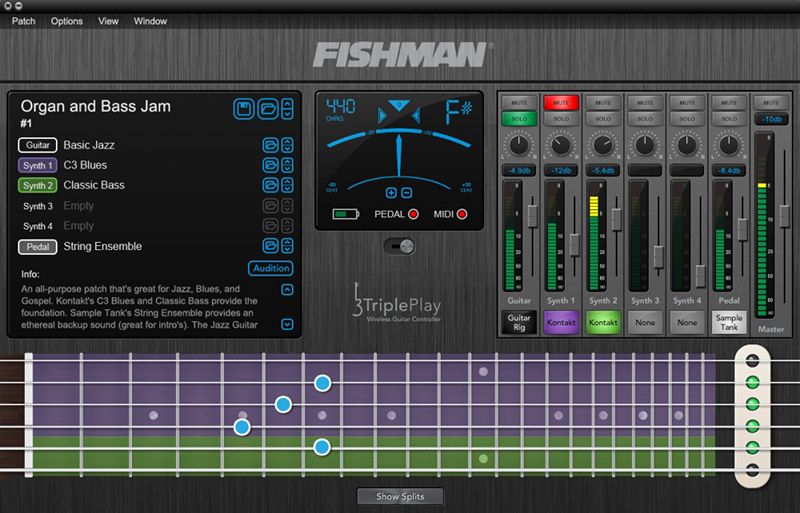 Fishman tripleplay wireless on sale midi guitar controller