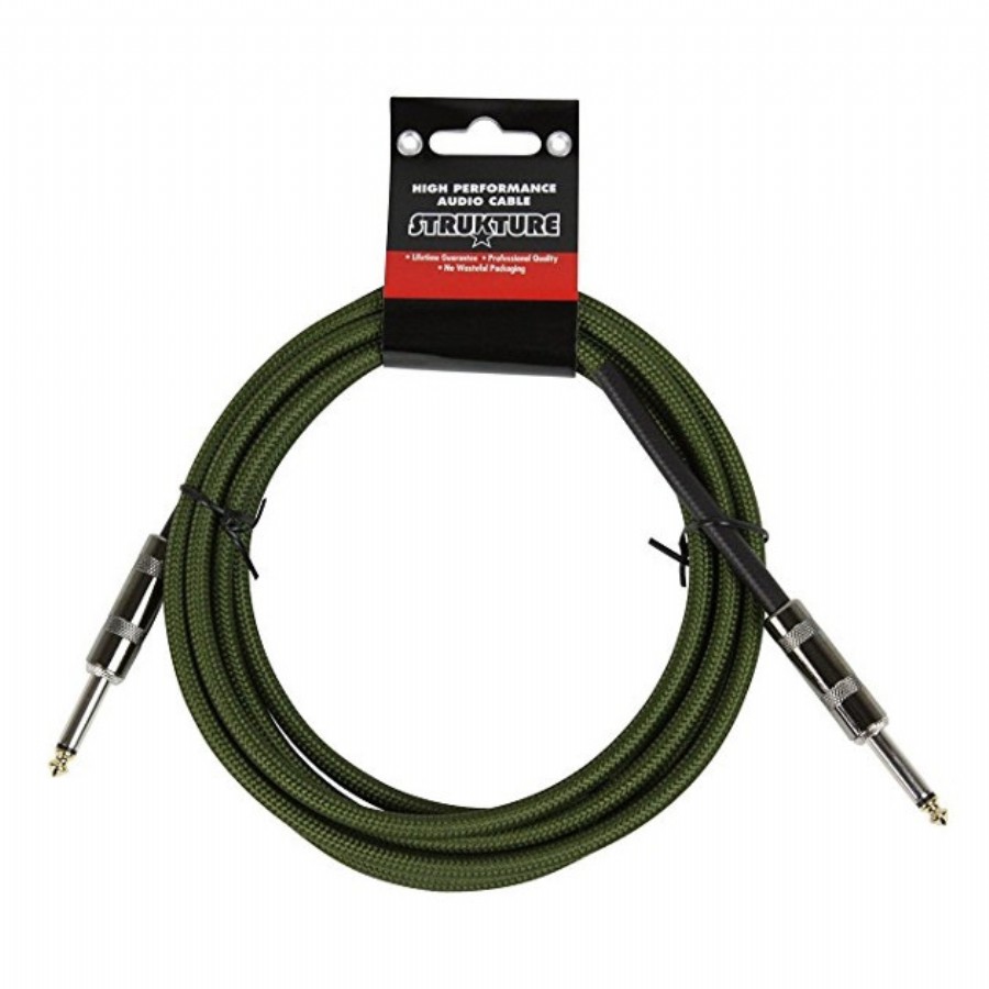 Strukture SC10 10-Feet Instrument Cable Green Enstrüman Kablosu (3 mt)