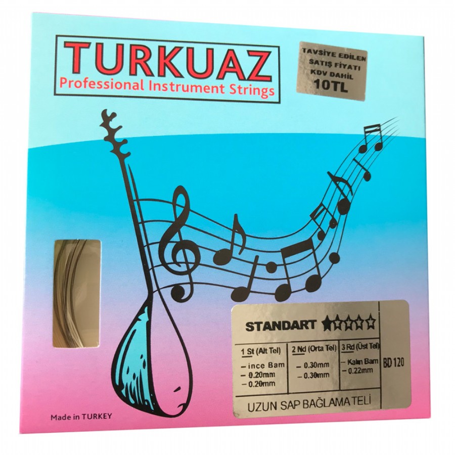 Turkuaz BD120 0.20 mm Çelik + Bamlı Takım Tel Uzun Sap Bağlama Teli 020