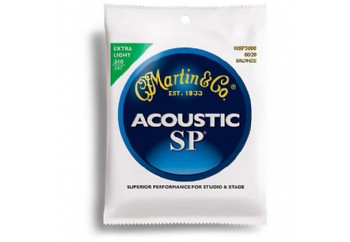 Martin MSP3000 SP 80/20 Bronze Extra Light Acoustic Guitar Strings - Akustik Gitar Teli 010