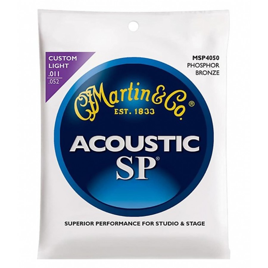 Martin MSP4050 SP Phosphor Bronze Custom Light Acoustic Guitar Strings Akustik Gitar Teli 011