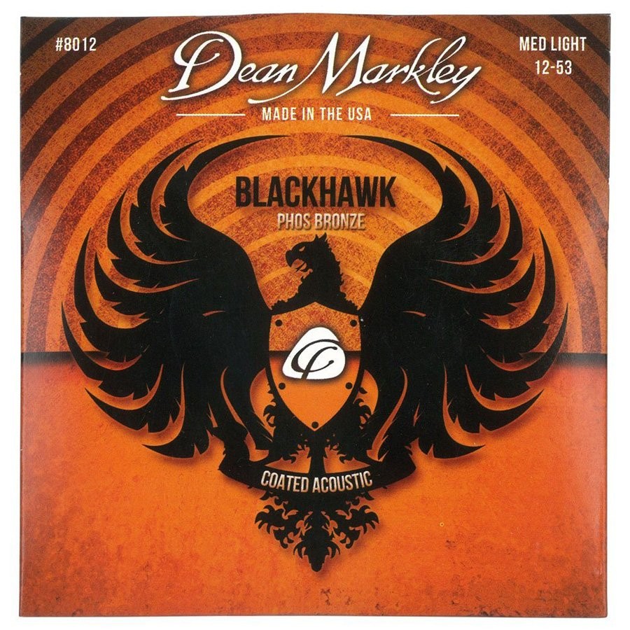 Dean Markley DM8012 Blackhawk Coated Pure Bronze A Strings Akustik Gitar Teli 012-53