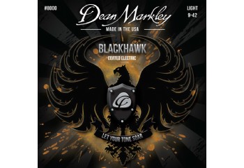 Dean Markley 8000 Light Blackhawk Coated Electric Guitar Strings - Elektro Gitar Teli 09-42
