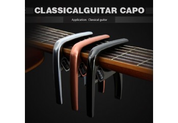 Swiff K8-C Patent Zinc Alloy Ergonomic Guitar Capo Siyah - Klasik Gitar Kaposu