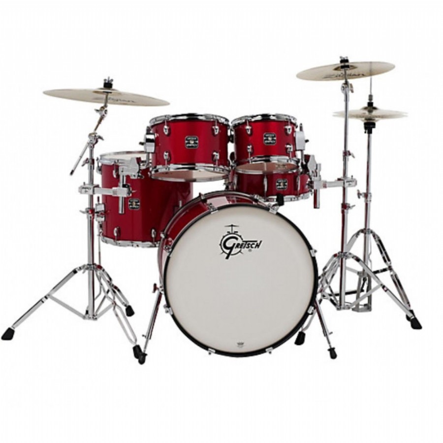 Gretsch GE4E825 Energy 5-Piece Drum Kit w/Hardware Red Sparkle Davul Seti