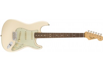 Fender American Original 60s Stratocaster Olympic White - Round-Laminated Rosewood - Elektro Gitar