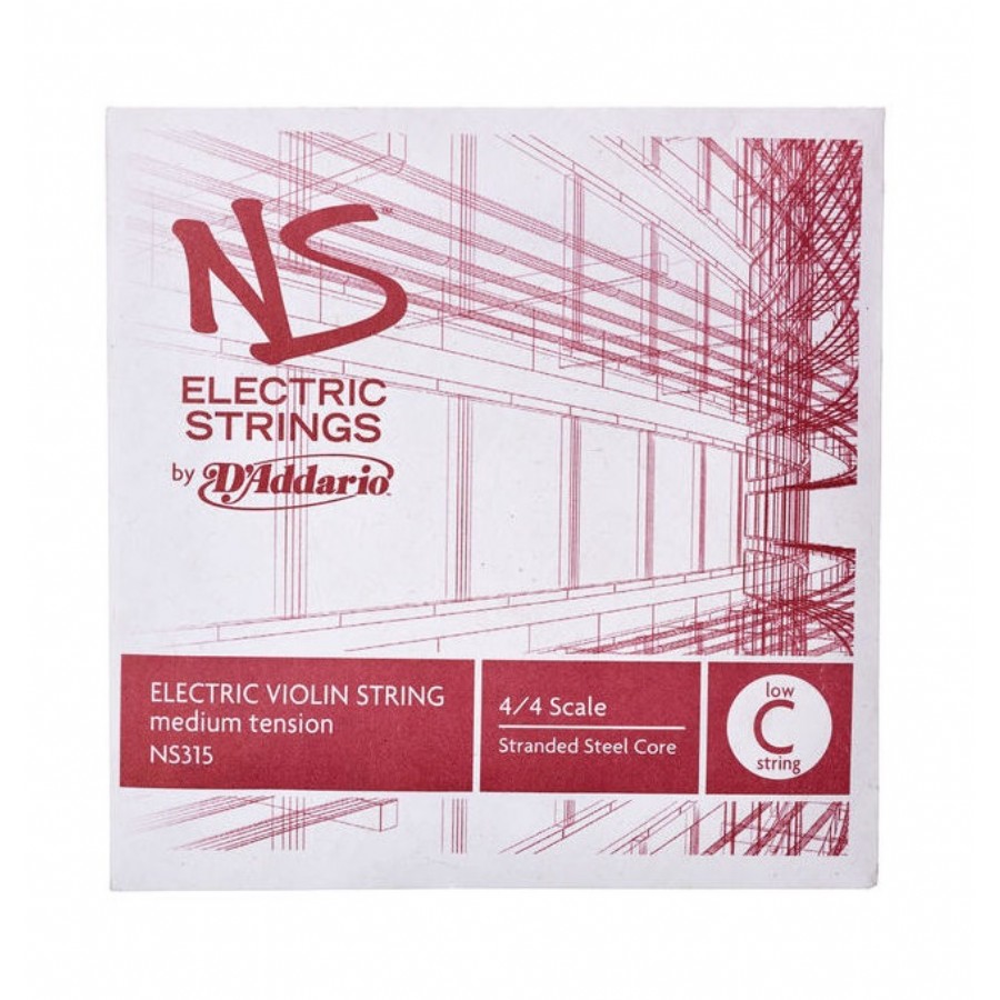 DAddario NS315 C-Do Stranded steel/Tungsten-Silver Elektro Keman Tek Tel