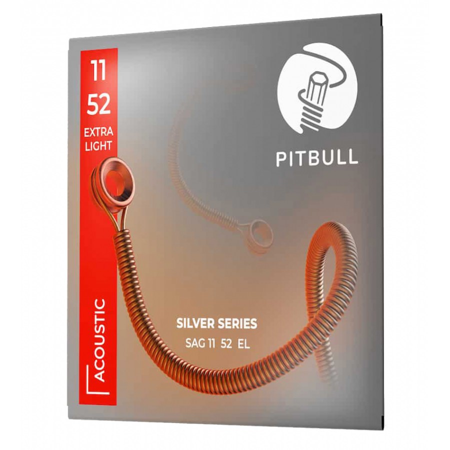 Pitbull Silver Series SAG 11-52 EL Akustik Gitar Teli 011-052