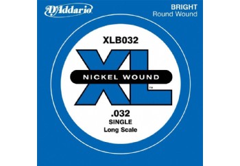D'Addario Nickel Wound Single Long Scale .032 - XLB032 - Bas Gitar Tek Tel