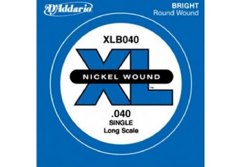 D'Addario Nickel Wound Single Long Scale .040 - XLB040 - Bas Gitar Tek Tel