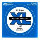 D'Addario Nickel Wound Single Long Scale .100 - XLB100