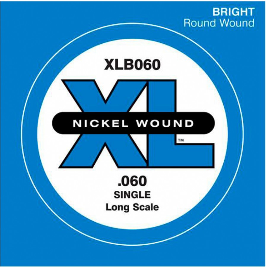D'Addario Nickel Wound Single Long Scale .060 - XLB060 Bas Gitar Tek Tel