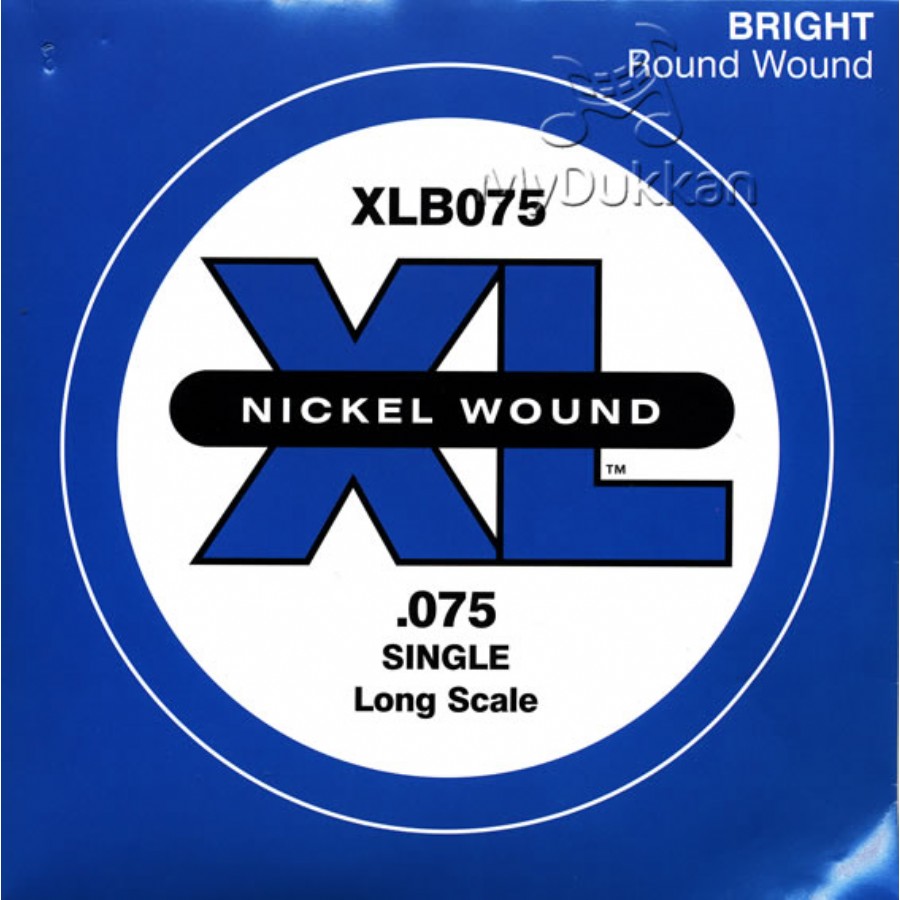 D'Addario Nickel Wound Single Long Scale .075 - XLB075 Bas Gitar Tek Tel