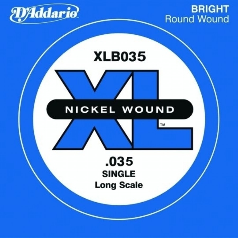D'Addario Nickel Wound Single Long Scale .035 - XLB035 Bas Gitar Tek Tel