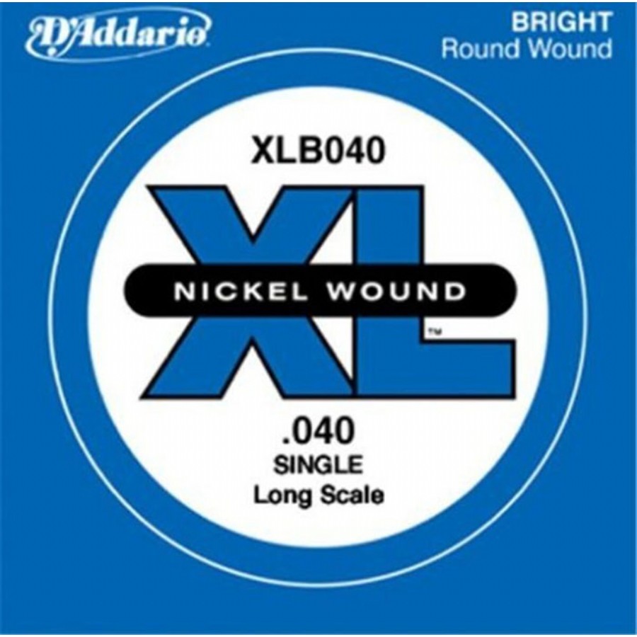 D'Addario Nickel Wound Single Long Scale .040 - XLB040 Bas Gitar Tek Tel