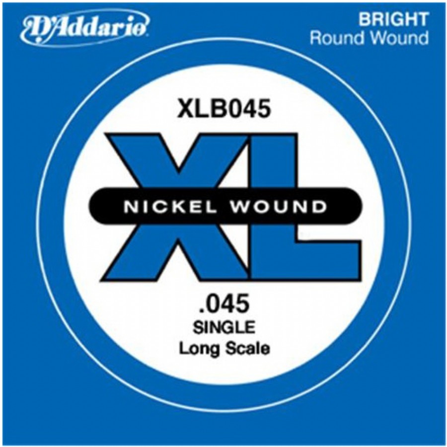 D'Addario Nickel Wound Single Long Scale .045 - XLB045 Bas Gitar Tek Tel
