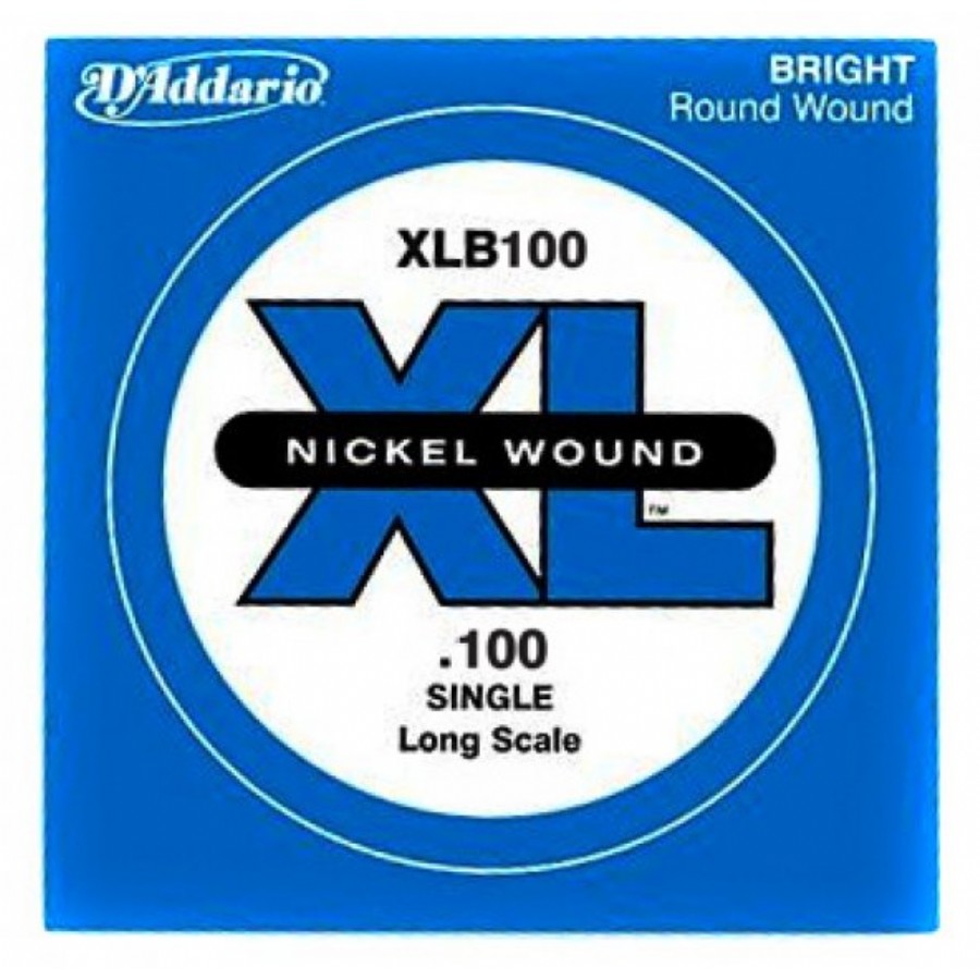 D'Addario Nickel Wound Single Long Scale .100 - XLB100 Bas Gitar Tek Tel