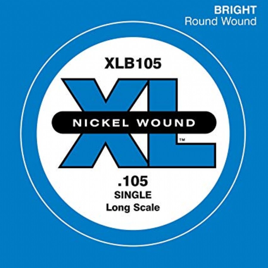 D'Addario Nickel Wound Single Long Scale .105 - XLB105 Bas Gitar Tek Tel