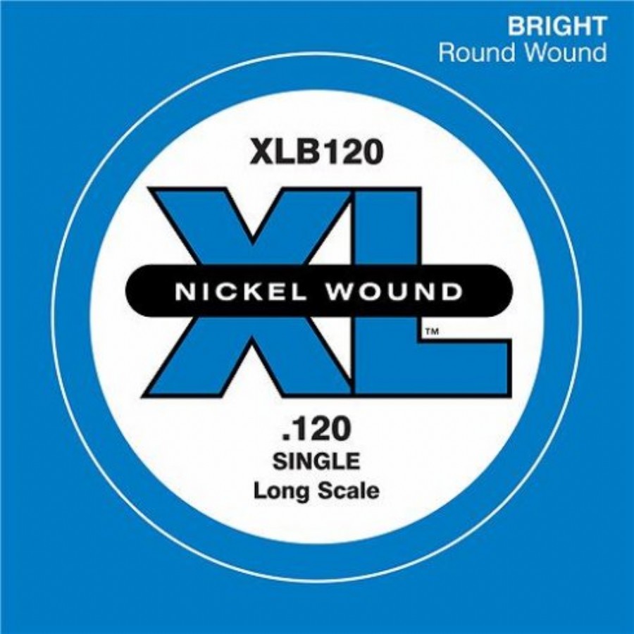 D'Addario Nickel Wound Single Long Scale .120 - XLB120 Bas Gitar Tek Tel