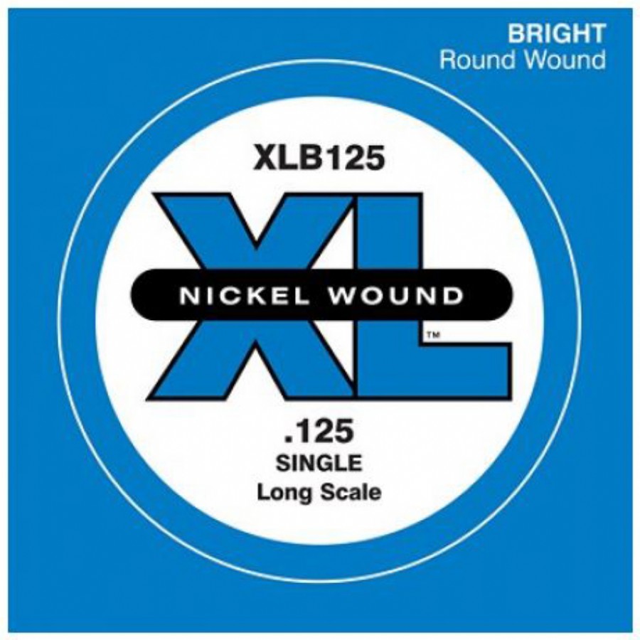 D'Addario Nickel Wound Single Long Scale .125 - XLB125 Bas Gitar Tek Tel