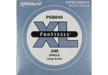 D'Addario ProSteels Bass Single, Custom Light, Long Scale .040 - PSB040 - Bas Gitar Tek Tel