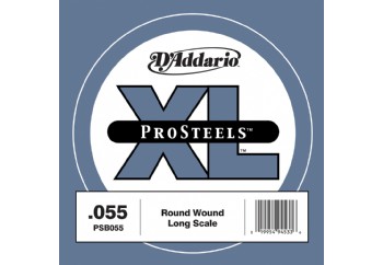 D'Addario ProSteels Bass Single, Custom Light, Long Scale .055 - PSB055 - Bas Gitar Tek Tel