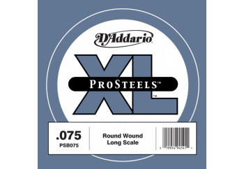 D'Addario ProSteels Bass Single, Custom Light, Long Scale .075 - PSB075 - Bas Gitar Tek Tel