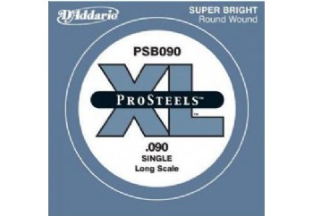 D'Addario ProSteels Bass Single, Custom Light, Long Scale .090 - PSB090 - Bas Gitar Tek Tel