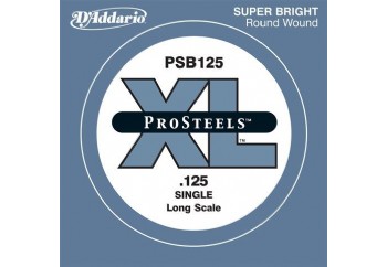 D'Addario ProSteels Bass Single, Custom Light, Long Scale .125 - PSB125 - Bas Gitar Tek Tel
