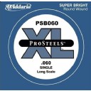 D'Addario ProSteels Bass Single, Custom Light, Long Scale .060 - PSB060