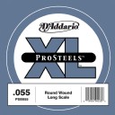D'Addario ProSteels Bass Single, Custom Light, Long Scale .055 - PSB055