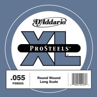 D'Addario ProSteels Bass Single, Custom Light, Long Scale .055 - PSB055