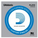 D'Addario Acoustic or Electric Plain Stell Singles .010 - PL010