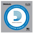 D'Addario Acoustic or Electric Plain Stell Singles .016 - PL016