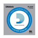 D'Addario Acoustic or Electric Plain Stell Singles .020 - PL020