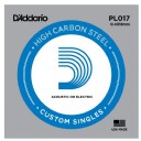 D'Addario Acoustic or Electric Plain Stell Singles .017 - PL017