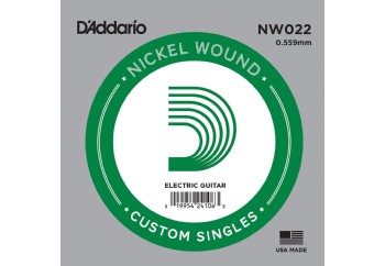 D'Addario Acoustic or Electric Nickel Wound Singles .022 - NW022 - Elektro Gitar Tek Tel