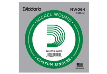 D'Addario Acoustic or Electric Nickel Wound Singles .064 - NW064 - Elektro Gitar Tek Tel